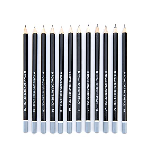 Royal & Langnickel SPEN-12 Essentials Sketching Pencil Set, 12-Piece - WoodArtSupply