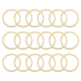 uxcell 50Pcs 60mm(2.4-inch) Natural Wood Rings, Unfinished Wooden Pieces Circle Ornaments Wreath Frame Ring for Home Decor, DIY Crafting uxcell