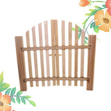 NUOBESTY Miniature Fence Wood Picket Fence Wood Gate Door Fairy Garden Ornament DIY Crafts Dollhouse Decor NUOBESTY
