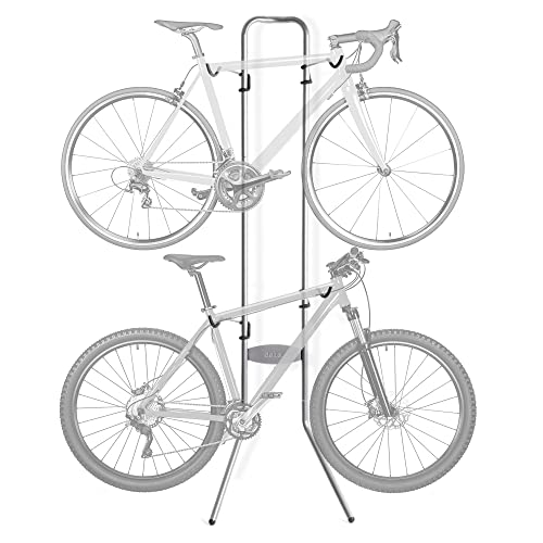Delta Cycle Michelangelo 2 Bike Storage Rack - Gravity Fully Adjustable Bike Rack Garage For Road, MTB, and Hybrid Bicycles - Vertical Bike Rack Delta Cycle & Home