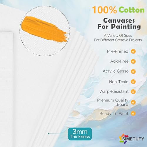 Blank White 3mm Canvas Panels For Painting 8x10 Inches - Buy Blank White  3mm Canvas Panels For Painting 8x10 Inches Product on