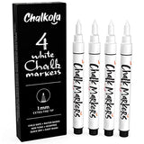 4 White 1mm + 5 White Variety Chalk Markers Bundle Chalkola