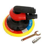 Professional Air Random Orbital Sander, Heavy Duty Dual Action Pneumatic Palm Sander (6 inch, Red) HUAXIU