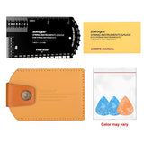 String Action Gauge Ruler, Guitar Set Up Gauge,Multifunctional Guitar Fret Rocker Luthier Tool with Thick Leather Case,Precise Etched, Polished Edge Fematin