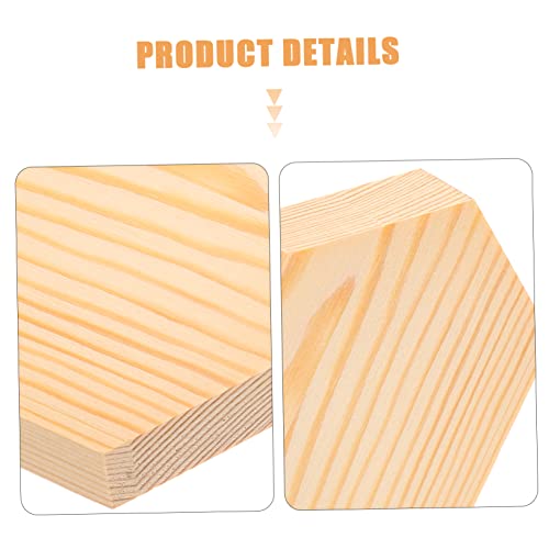 TEHAUX 4pcs Hexagonal Pine Chips Unfinished Coasters Nativity Craft Blank Coasters for Crafts Unfinished Hexagon Wood Shapes Board 1/8 Inch Thick TEHAUX