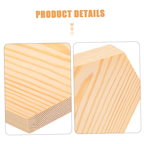 TEHAUX 4pcs Hexagonal Pine Chips Unfinished Coasters Nativity Craft Blank Coasters for Crafts Unfinished Hexagon Wood Shapes Board 1/8 Inch Thick - WoodArtSupply