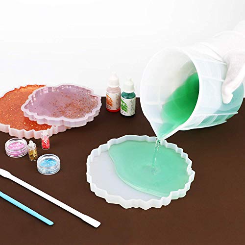 9PCS Silicone Mixing Cups Set, Gartful Resin Casting Tool Kit, DIY Craft Set for Epoxy, 1pcs 700ml Oversize Measuring Cup, 1pcs 250ml Large and 3pcs - WoodArtSupply