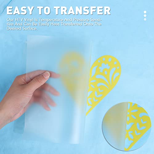 CAREGY HTV Vinyl Bundle Heat Transfer Vinyl(12 Pack) - 12 Inch by 3 Feet HTV Vinyl Rolls, Easy to Cut Iron on Vinyl for Cricut & Cameo, Easy to Weed CAREGY