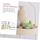 Ciieeo 1 Set Easter Doodle Eggs Unpainted Easter Eggs Hanging Easter Eggs Easter Crafts Kids Coloring Toys Unfinished Easter Eggs Easter Painting Ciieeo