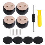 BQLZR Solid Wooden Sofa Leg for Furniture Sofas Cabinets 2.64" Dia x 1.57" H Pack of 4 BQLZR