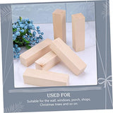 EXCEART 10 Pcs Carved Wooden Strips Wooden Whittling Kit Unfinished Wood Blocks Home Depot Unfinished Wood Blocks for Crafts Wood Squrae Sticks EXCEART