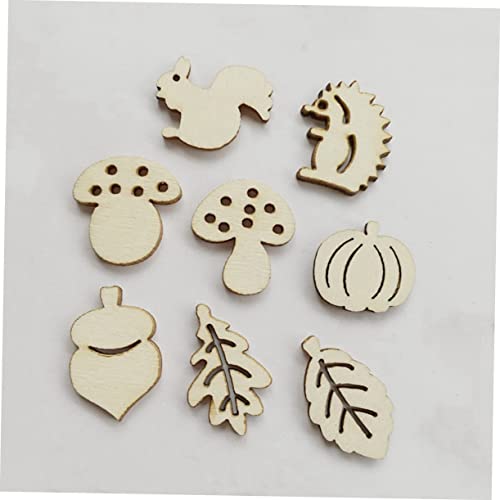 VOSAREA 50pcs Pieces Unfinished Wooden Animal Figures Blank Wood Chips Unfinished Wooden Cutouts Hanging Ornaments Blank Wooden Slices Accessories VOSAREA