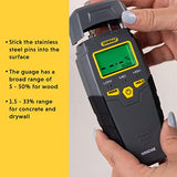 General Tools MMD4E Digital Moisture Meter, Water Leak Detector, Moisture Tester, Pin Type, Backlit LCD Display With Audible and Visual General Tools