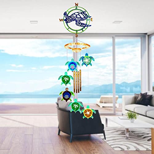 Wind Chimes Resin Molds Silicone Kit Bundle, Sea Turtle Epoxy Mold Wind Bell Silicone Moulds for Home Outdoor Indoor Decorations DIY Crafts KABAKE