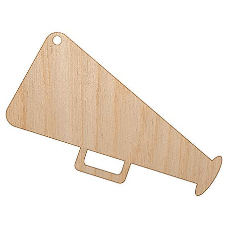 Megaphone Bullhorn Coach Cheerleading Unfinished Craft Wood Holiday Christmas Tree DIY Pre-Drilled Ornament Sniggle Sloth