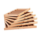 KINGART 723N Wood 6-Drawer Artist SUPPLY STORAGE BOX, 15-3/4” W x 10” D x 6-1/2” H, Natural Finish, Storage for Art Materials including Paint Tubes, KINGART