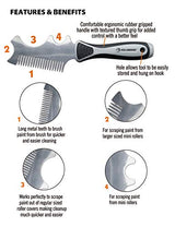 ROLLINGDOG 4 in 1 Paint Brush Comb - Paint Brush&Roller Cleaner Tool ROLLINGDOG