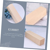 TEHAUX 8pcs Carved Wooden Strips Unfinished Wooden Ornaments Unfinished Wood Blocks Wood Whittling Blocks Unfinished Wooden Crafts Wood Squrae Sticks TEHAUX