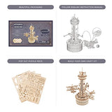 Rowood 3D Wooden Puzzles for Adults, Toy Airplane Activities for Kids, Music Boxes for Girls, Gift for Family on Father's Day/Birthday/Christmas - RoWood