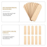Ciieeo 10pcs Wooden Blank Bookmark Mens Pendant Wood Engraver Kids Bookmarks Wood Gifts Wooden Name Tag DIY Wooden Bookmarks Bookmark Making Kit with Ciieeo