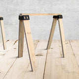 POWERTEC 71026V Plastic Sawhorse Brackets for Use with 2x4 Lumber | Kit Builds one Saw Horse, Set of 2, Black POWERTEC