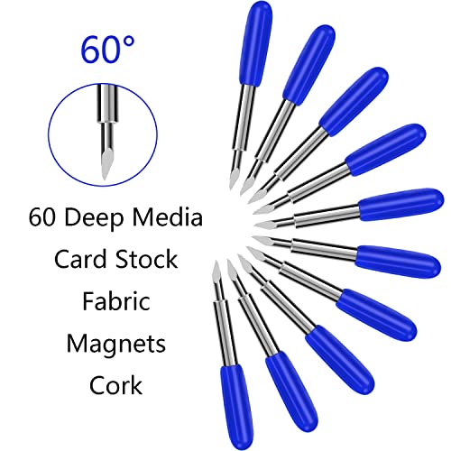 AUNKZL 50 Pcs Replacement Blades Compatible with Explore Air /Air2/Air 3 /Maker/Maker 3 Cutting Machines - Include 10PCS Fine Point Blade, 30PCS - WoodArtSupply