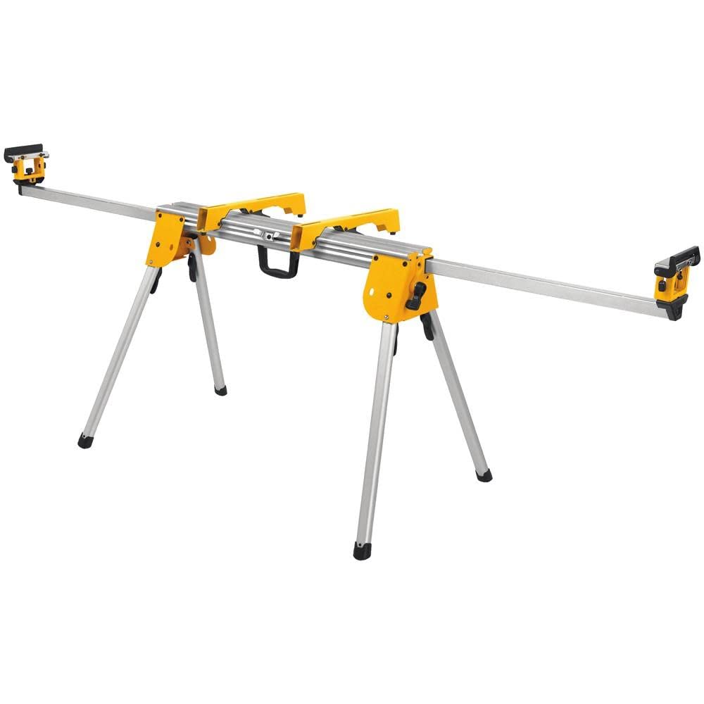DEWALT Miter Saw Stand, Collapsible and Portable, 40” Beam, Extends up to 10 ft, Holds up to 500 lbs (DWX724),Silver DEWALT