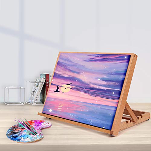 Falling in Art 5-Position Wood Drafting Table Easel Drawing and Sketching Board, 16 1/2 Inches by 12 1/8 Inches - WoodArtSupply