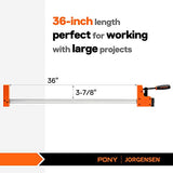 JORGENSEN 36-inch Bar Clamps, 90°Cabinet Master Parallel Jaw Bar Clamp Set, 2-pack Jorgensen