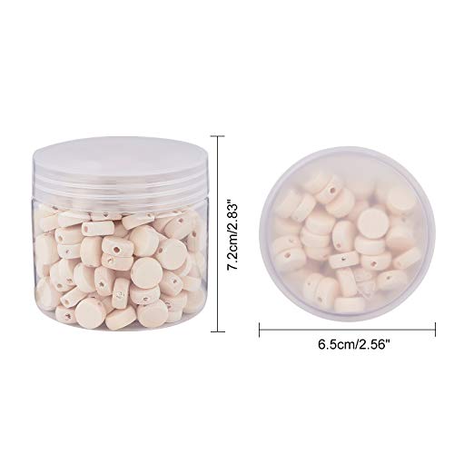 PandaHall 200pcs Natural Flat Wood Beads, 12.5mm(1/2 Inch) Wood Coin Beads Unfinished Round Wooden Slices Wooden Beads for Jewelry Craft Making