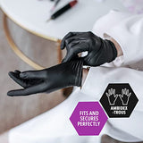 MED PRIDE Black Nitrile Examination Gloves Medium [Box of 50]- 4 Mil Thick Disposable Latex/Powder-Free Surgical Gloves For Doctors Hospital & Home MED PRIDE