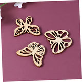 ARTIBETTER 100pcs Unfinished Wood Crafts Unfinished Wood Butterfly Rustic Wood Butterfly Wood Butterfly Tags Butterfly Wood Crafts Wood Butterfly ARTIBETTER
