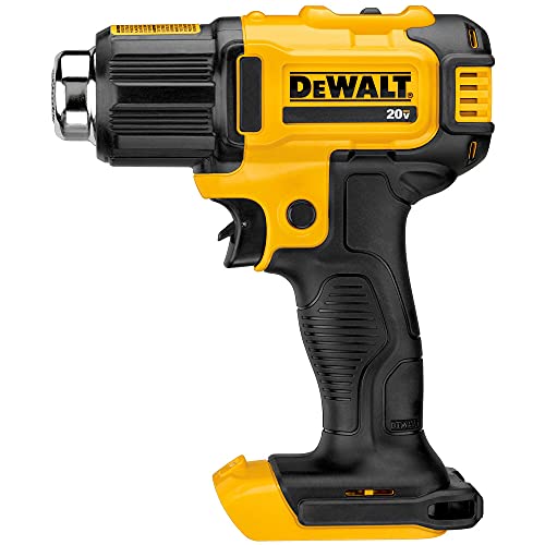 DEWALT 20V MAX Heat Gun, Cordless, Up to 990 Degrees, 42 Minutes of Run Time, LED Light, Bare Tool Only (DCE530B) DEWALT