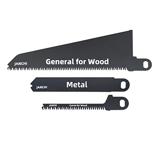 Replacement Electric Hand Saw Blade Combo Set, Compatible for Black+Decker SC500/PHS550B Navigator Saw, Wood Metal Plastic Cutting Blade 3-Piece Janchi