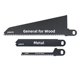 Replacement Electric Hand Saw Blade Combo Set, Compatible for Black+Decker SC500/PHS550B Navigator Saw, Wood Metal Plastic Cutting Blade 3-Piece Janchi