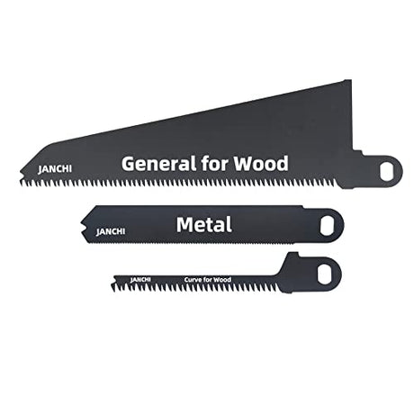 Replacement Electric Hand Saw Blade Combo Set, Compatible for Black+Decker SC500/PHS550B Navigator Saw, Wood Metal Plastic Cutting Blade 3-Piece Janchi