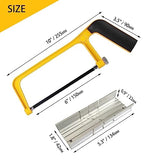 Hanpex 6 in. Mini Hacksaw & mitre Block Set - 150mm Extra Fine Cut Hack Saw with Bi-Metal Blade Hanpex