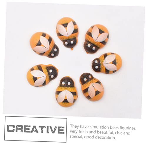 Operitacx 500 Pcs Self-Adhesive Bee Day Wood Miniature Sticker Bees Black Decal Crystal Beads Boy Kids Christmas Toy DIY Mini Beads for Jewelry Operitacx