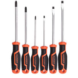 Edward Tools Harden PRO Magnetic Screwdriver Set of 6 Screwdrivers - 3 Slotted / 3 Phillips - Magnetized Heavy Duty CRV Tight Bite Non Rust Tips - Edward Tools