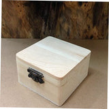 COHEALI 6 Pcs Unfinished Wooden Case Antique Jewelry Organizer Wood Treasure Chest Unfinished Chest Square Wooden Chest Jewelry Organizer Tray Lock COHEALI