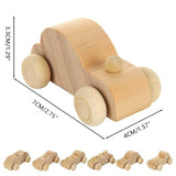 SHUESS 24 Packs Wooden Cars to Paint Unfinished Wooden Cars for Craft Cars DIY Wood Toy Car for Handcraft Projects Family Time SHUESS