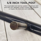 Lathe Tool Rest 5/8 Inch Post Stainless Steel Wood Lathe Tools Rest, Wood Lathe Turning Accessories for Woodworking, 12 Inch YEIXCIKA