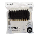 KINGART 242-20 Foam 20 Pc. Value Pack 2" Brush Set, Short Wood Handle, for Oil, Acrylic & Watercolor Paint, Great for Crafts, DIY Home Projects, KINGART