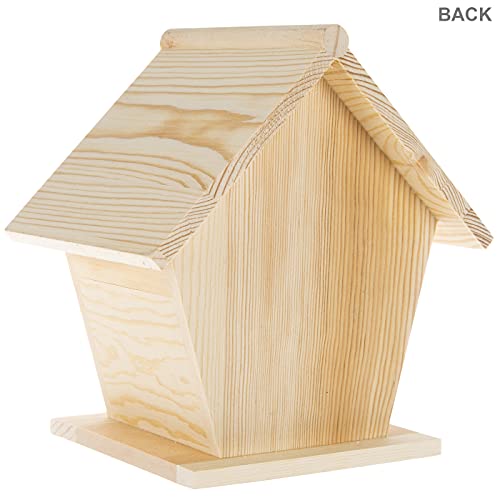Woodpile Fun! Hobby Lobby DIY Paintable Customizable Traditional Pentagon Unfinished Wood Birdhouse for Kids and Adults Woodpile Fun!