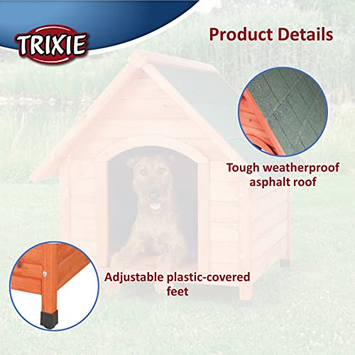 TRIXIE natura Cottage Dog House | Large 32.5 x 39.75 x 34.25 inch TRIXIE