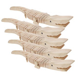Abaodam 5pcs Toy for Kids Kid Toy Wood Toys Jungle Animal Figures DIY Wood Toy Painting Blank Crocodile Toy Unfinished Crocodile Toy Crocodile Abaodam