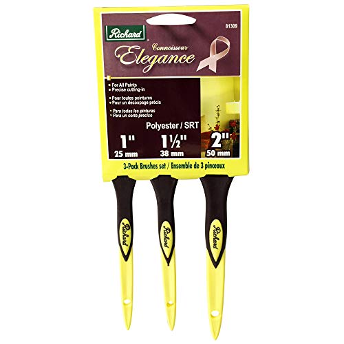 Richard 81309 Elegance Brush Set, Bundle (1", 1-1/2", 2"), 3 Pack Richard