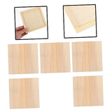 Operitacx 5pcs Blank Wooden Picture Frame Clay Pouring Panels Wooden Craft Shadow Boxes Personalized Photo Frame Brain Toy Children's Toys Unfinished Operitacx