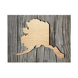 Alaska State Wood Craft,Unfinished Wooden Cutout Art,DIY Wood Sign, Inspirational Farmhouse Wall Plaque,Rustic Home Decor for Home Room Office Garden Arupkeer