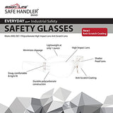BISON LIFE Safety Glasses, One Size, Clear Protective Polycarbonate Lens, 12 per Box (1 box) BISON LIFE